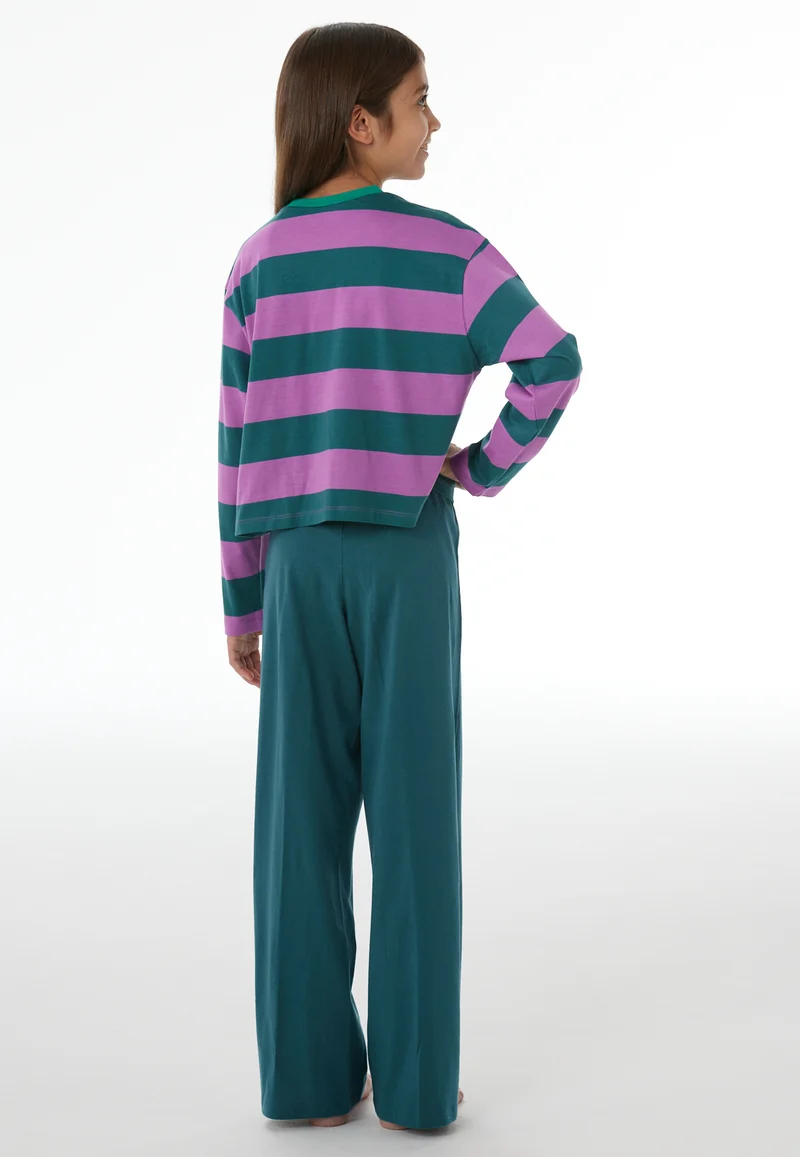 Schlafanzug Lila/Grün gestreift - Nightwear
