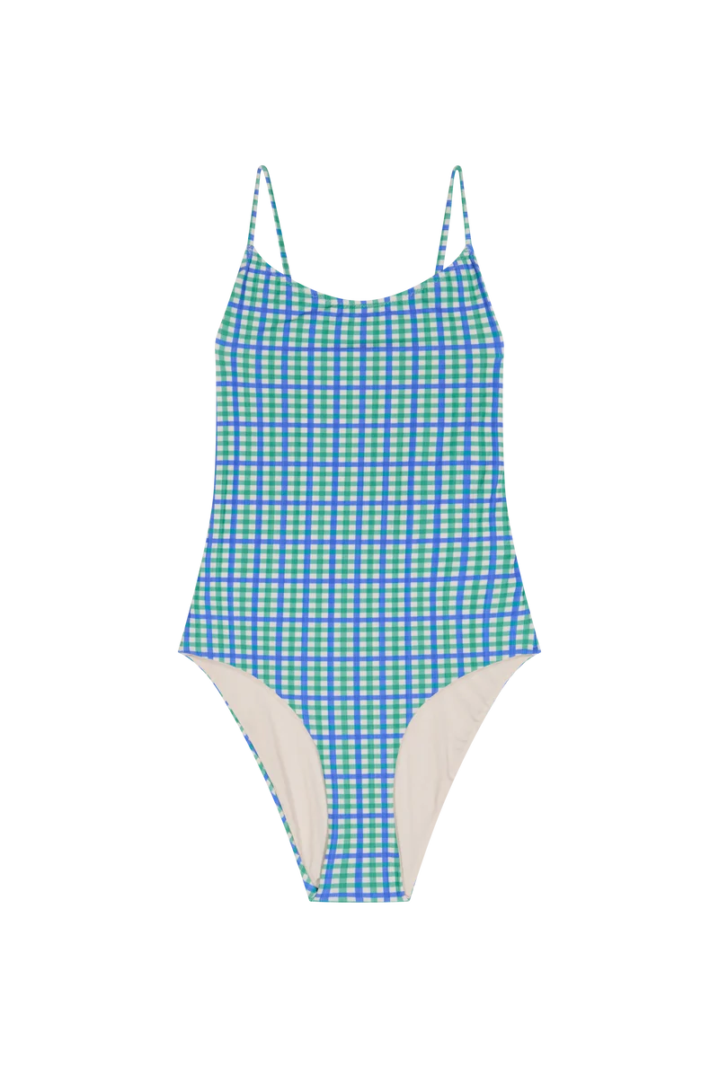 Maillot 1 Pièce Classique - Vichy Bicolore