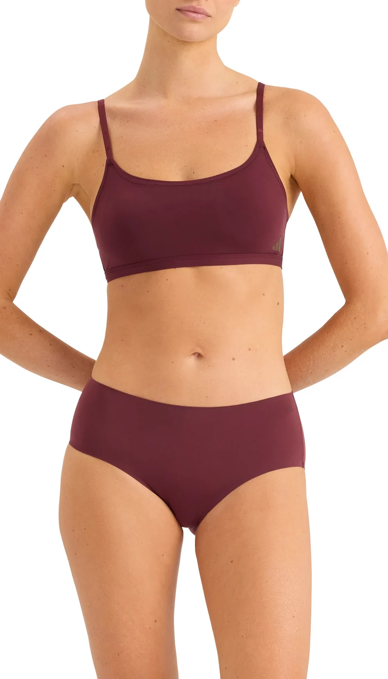 Hipster Slip 3er-Pack Bordeaux/Beige/Schwarz - ADIDAS