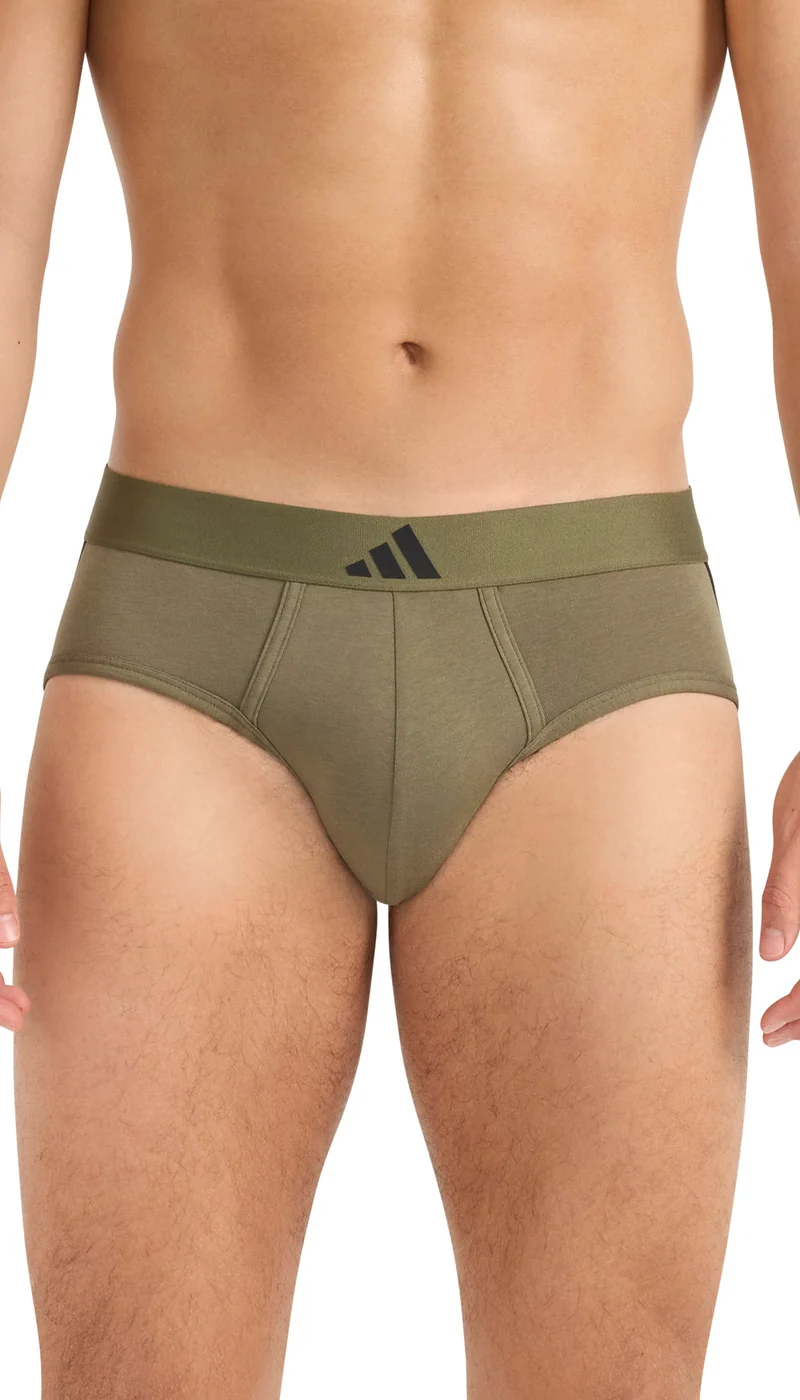 Slip 2er-Pack Schwarz/Oliv - ADIDAS