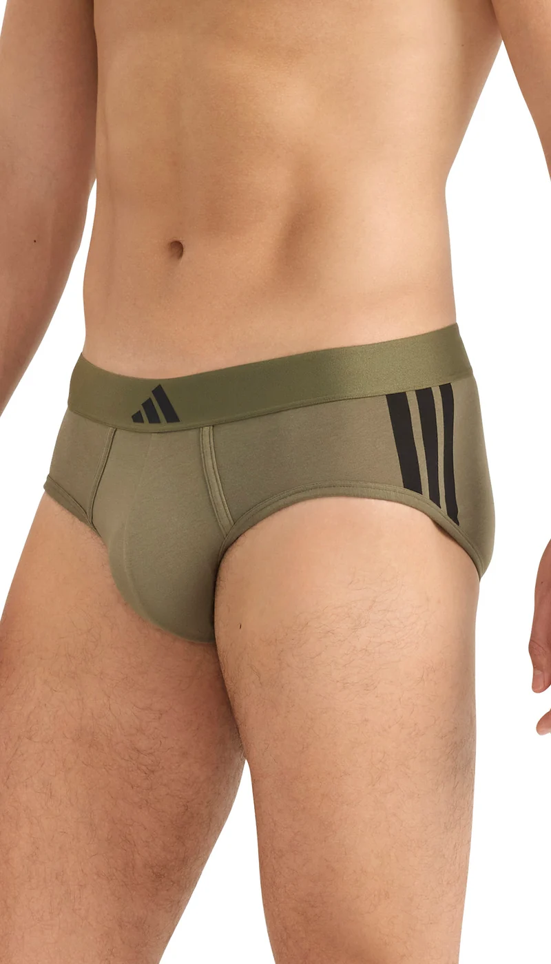Slip 2er-Pack Schwarz/Oliv - ADIDAS