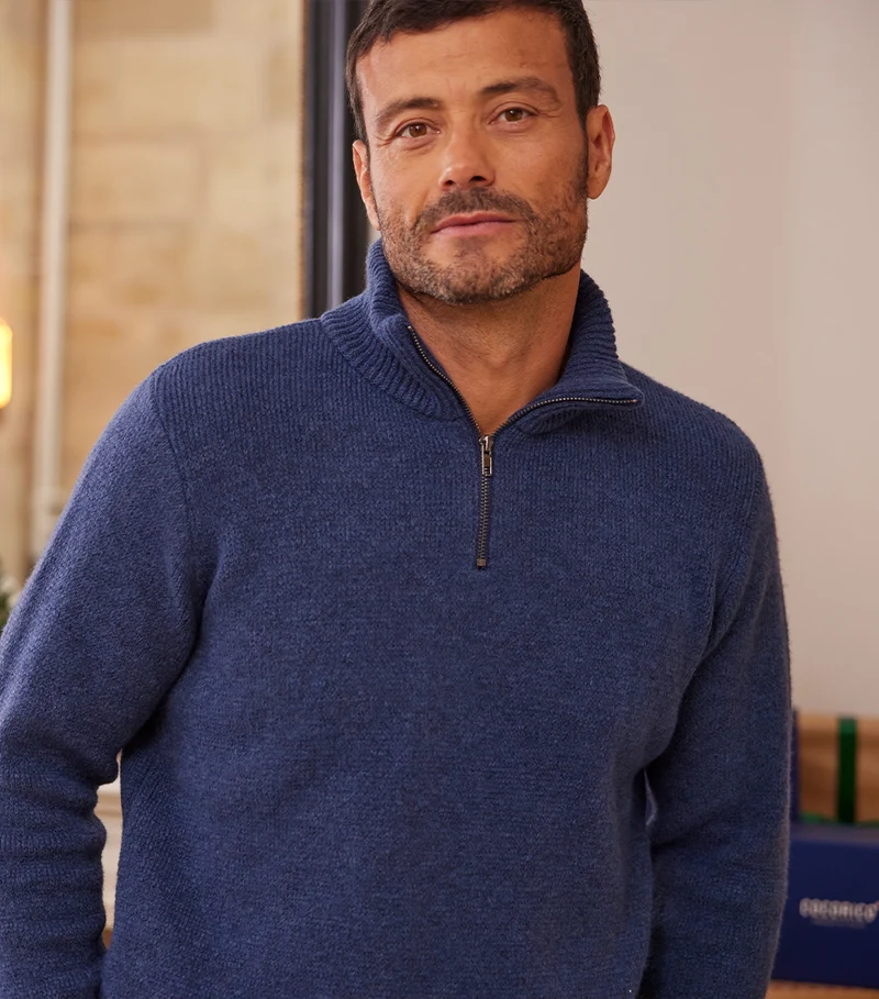 Pull Camionneur Homme Bleu