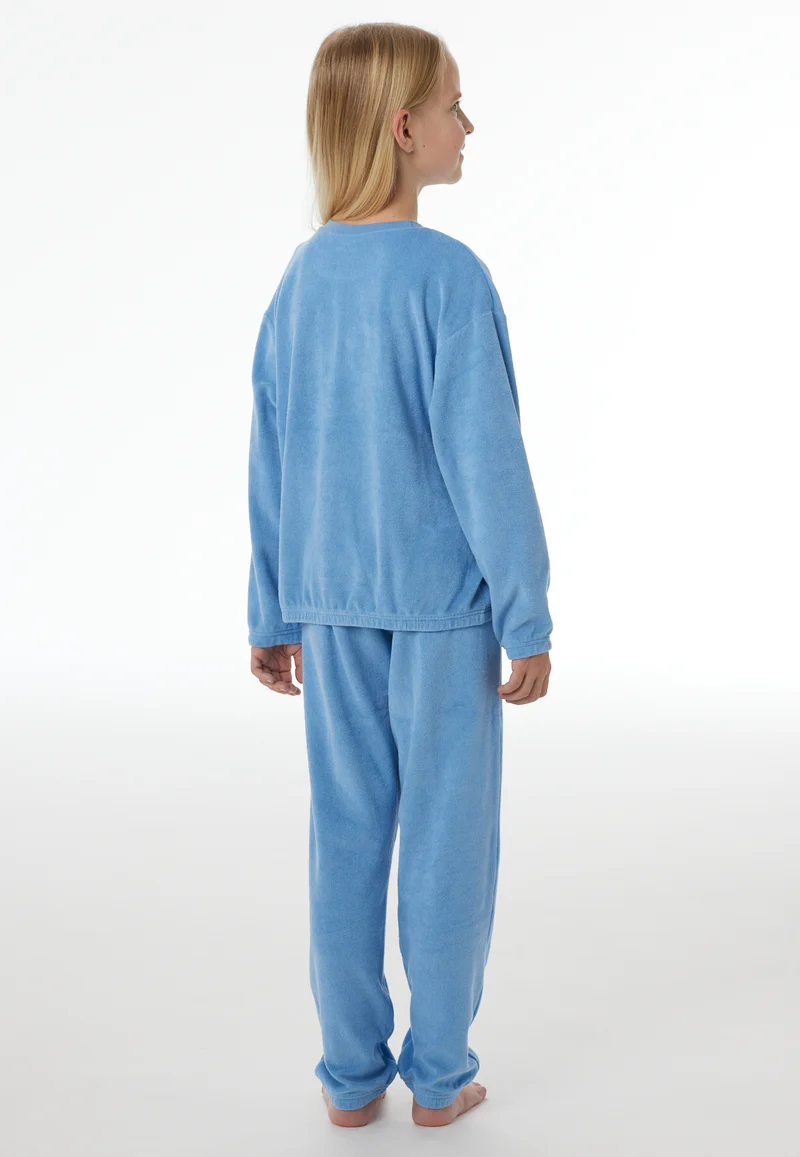 Schlafanzug mit Bündchen Blau- Nightwear