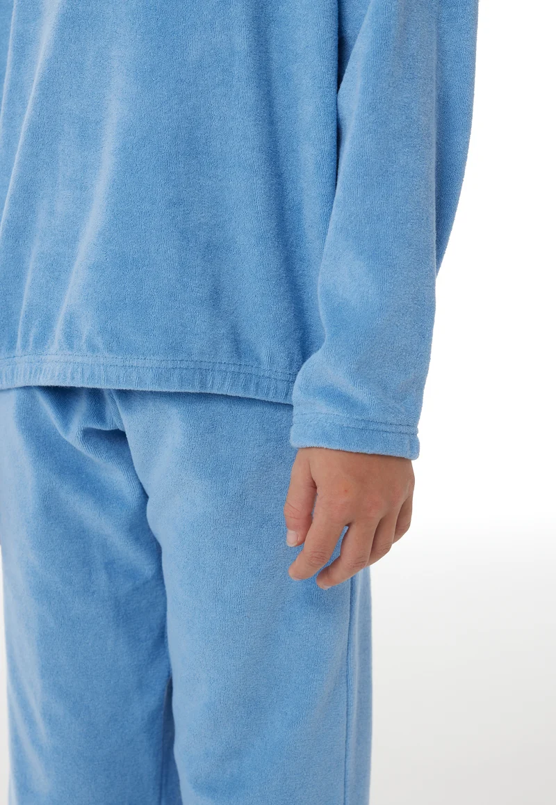 Schlafanzug mit Bündchen Blau- Nightwear