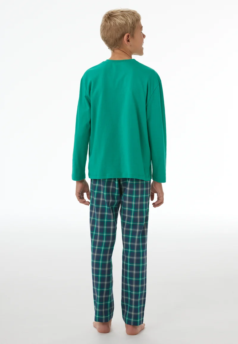 Schlafanzug Grün/Blau kariert - Nightwear