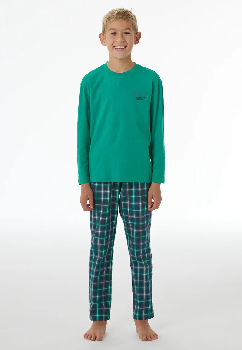 Schlafanzug Grün/Blau kariert - Nightwear
