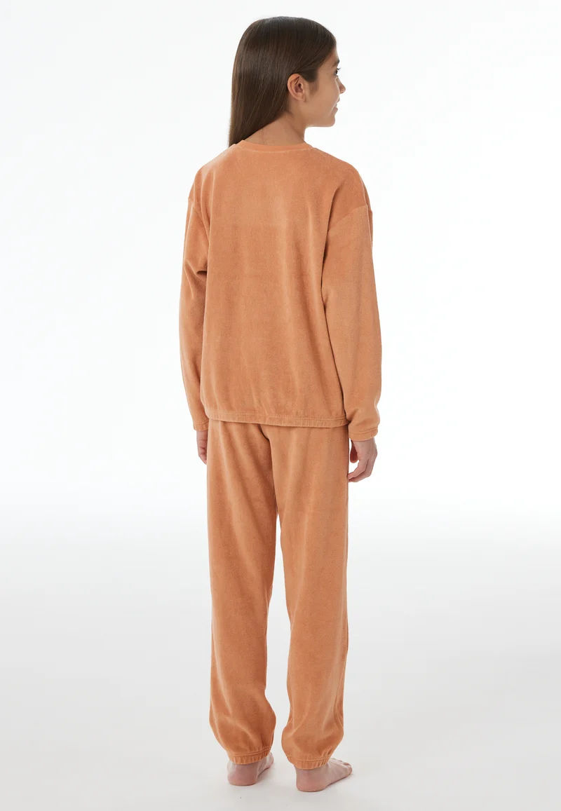 Schlafanzug mit Bündchen Orange - Nightwear