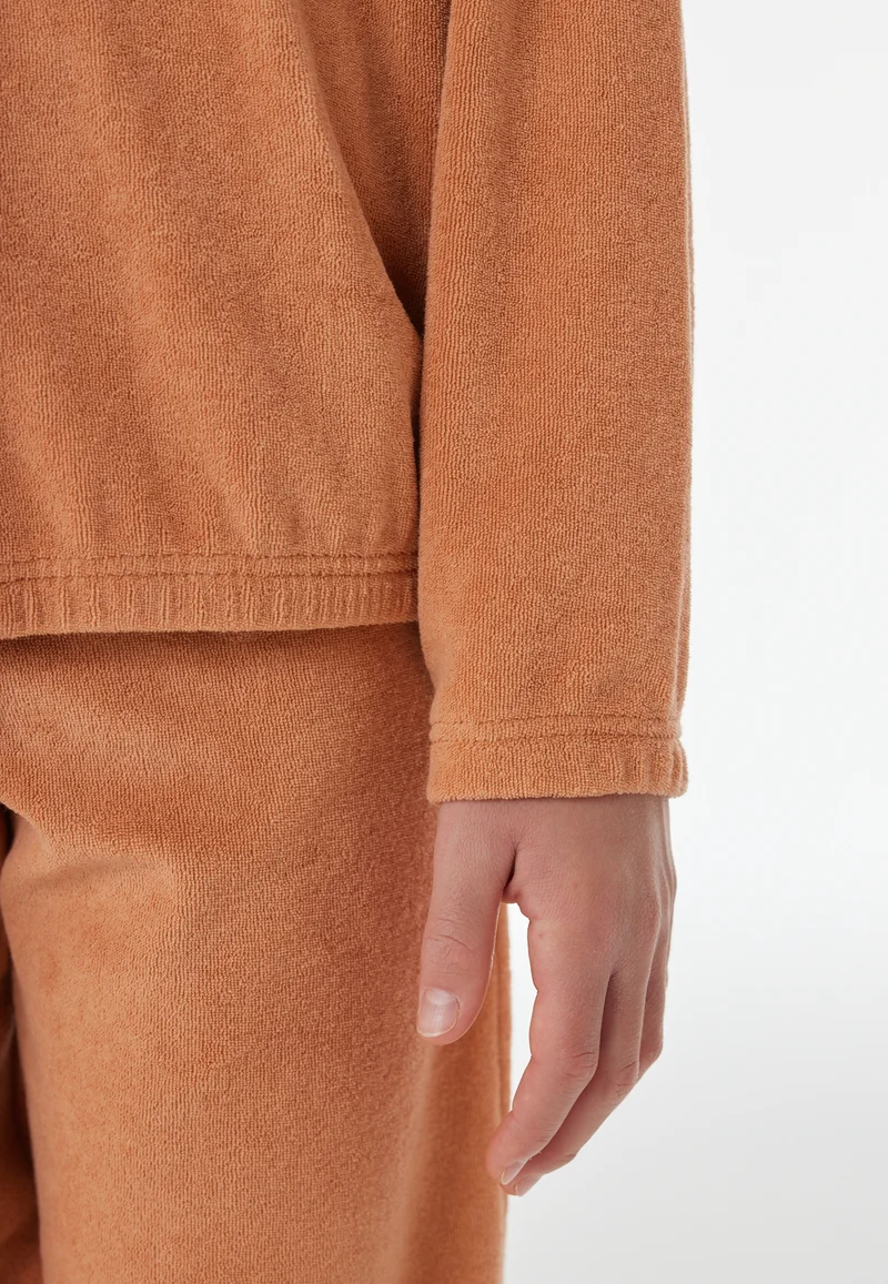 Schlafanzug mit Bündchen Orange - Nightwear