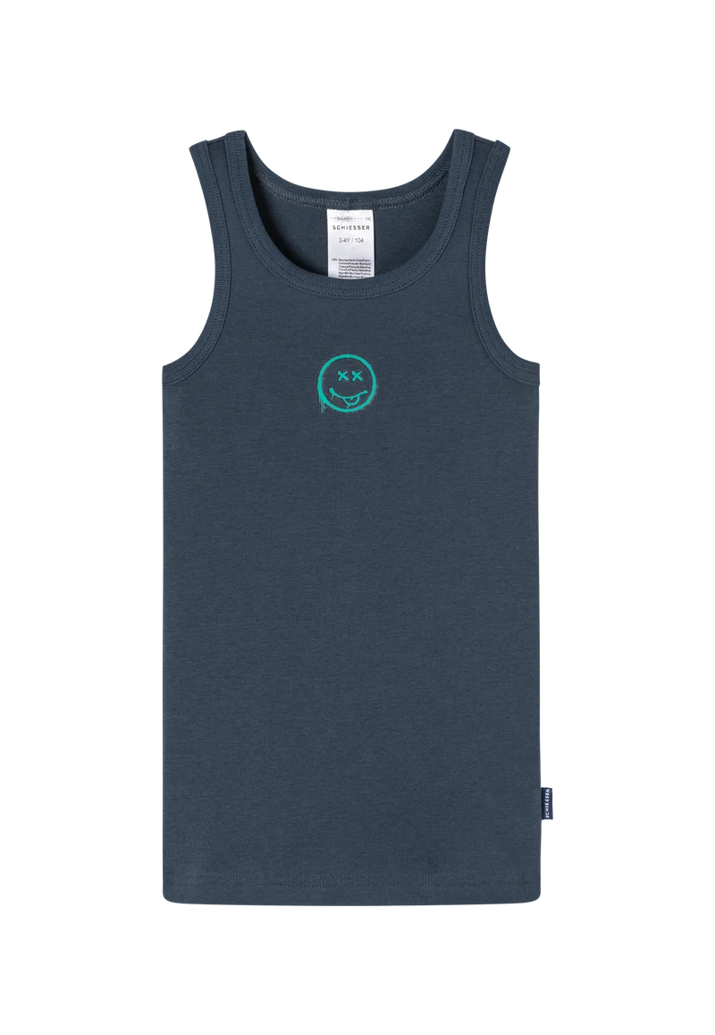 Tank Top Feinripp 2er-Pack Dunkelblau - Fine Rib