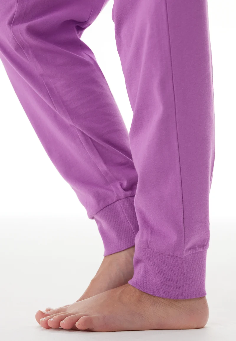 Schlafanzug mit Bündchen Lila - Nightwear