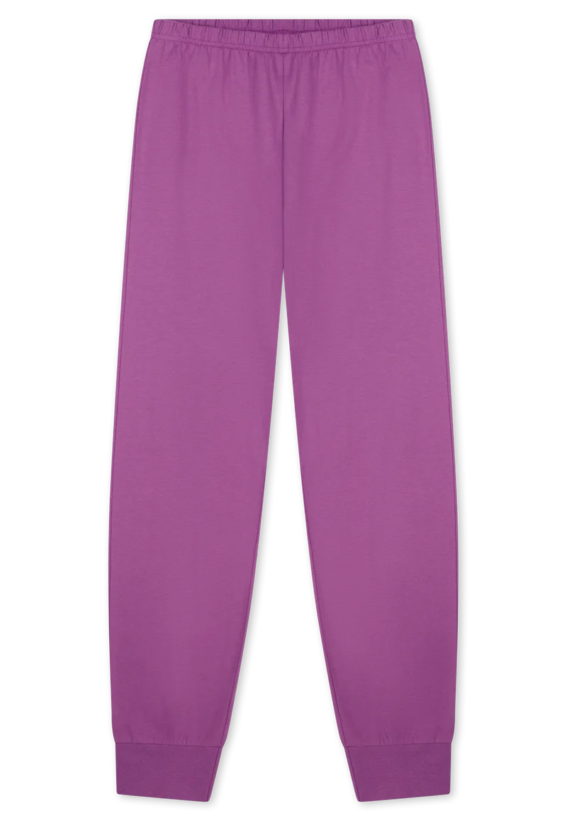 Schlafanzug mit Bündchen Lila - Nightwear