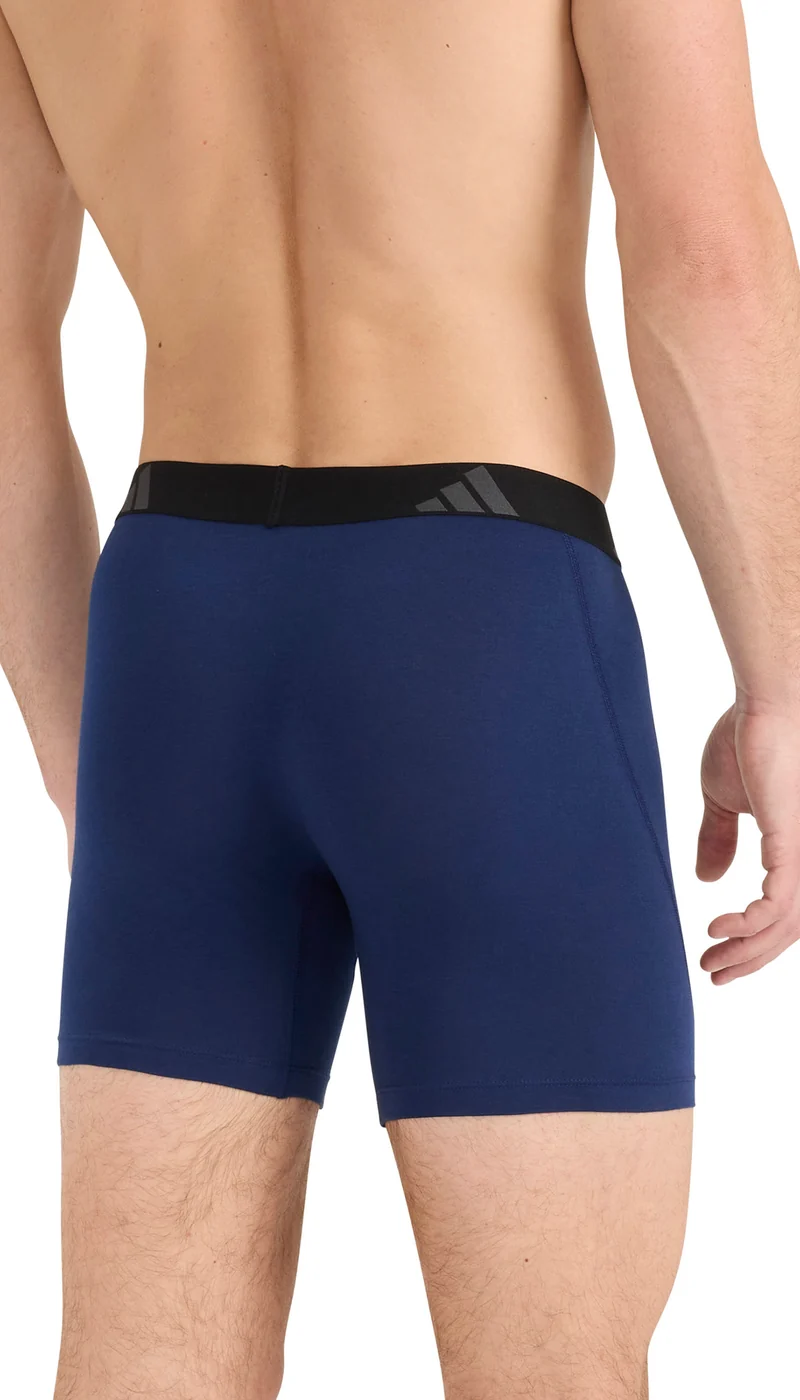 Enge Boxershorts lang 3er-Pack Schwarz/Blau - ADIDAS