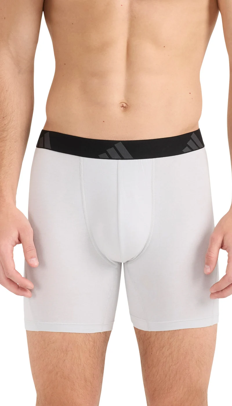 Enge Boxershorts lang 3er-Pack Schwarz/Lila/Weiss - ADIDAS