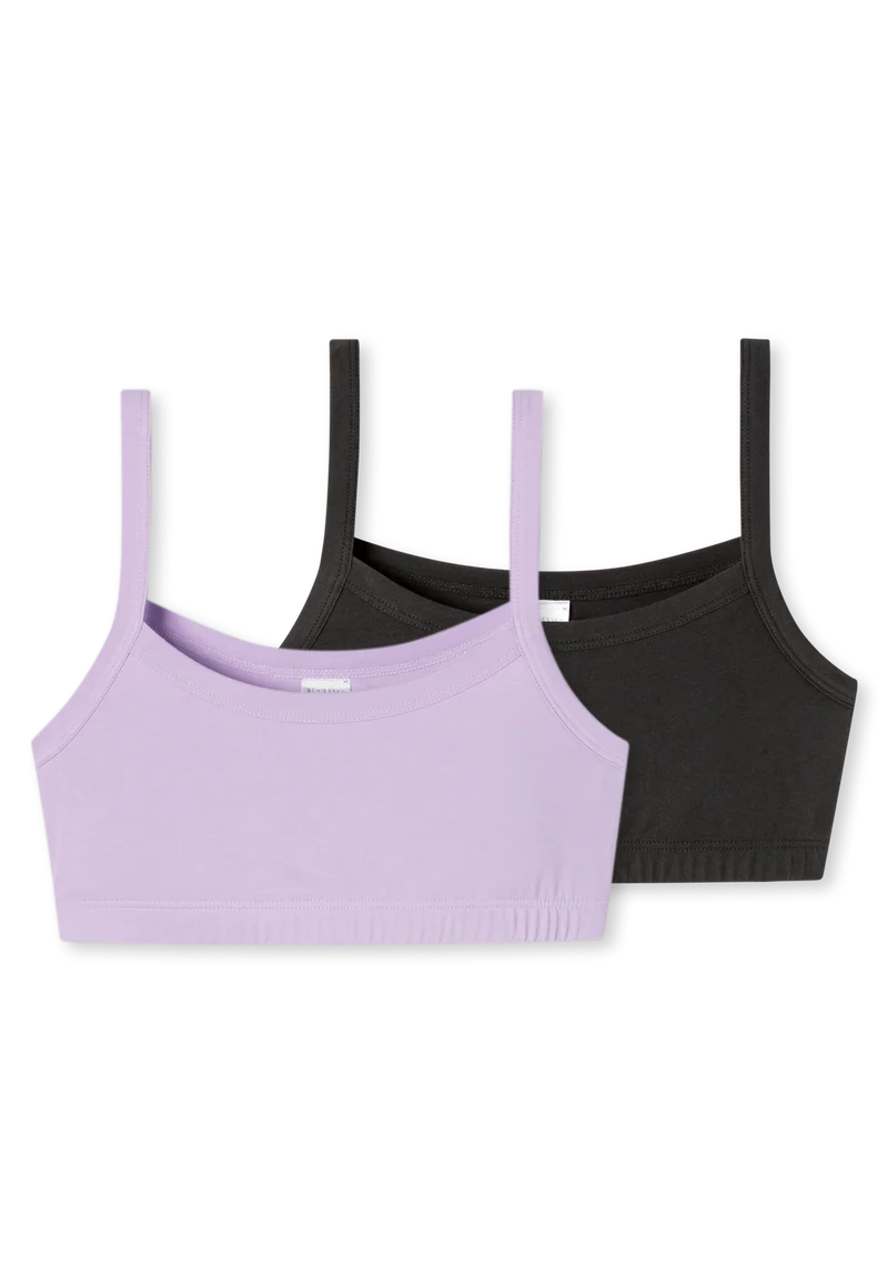 Bustier 2er-Pack Schwarz/Flieder - Fresh Vibe