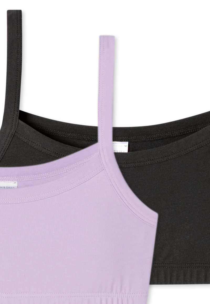 Bustier 2er-Pack Schwarz/Flieder - Fresh Vibe