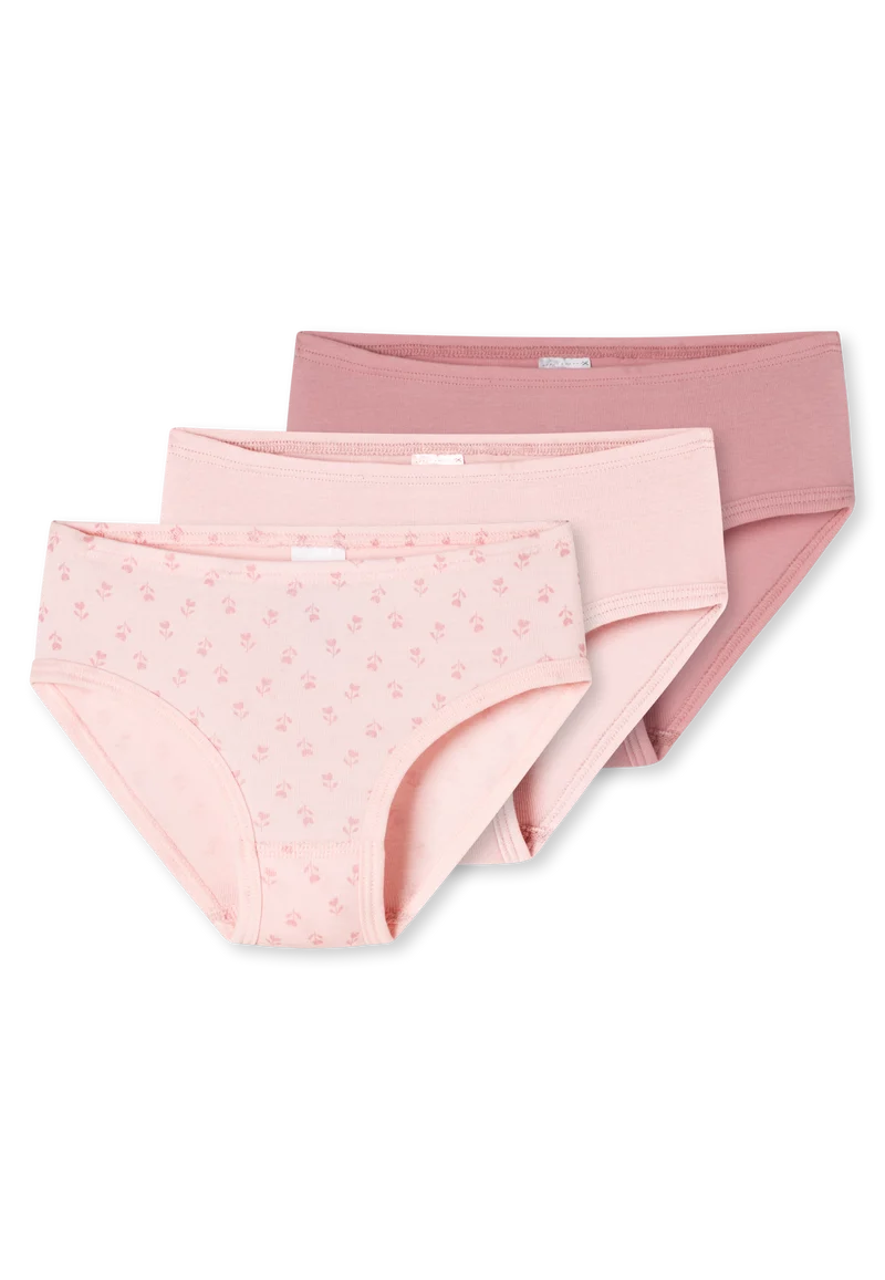 Slip 3er-Pack Rosa- Fine Rib