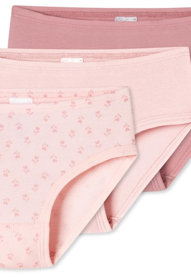 Slip 3er-Pack Rosa- Fine Rib