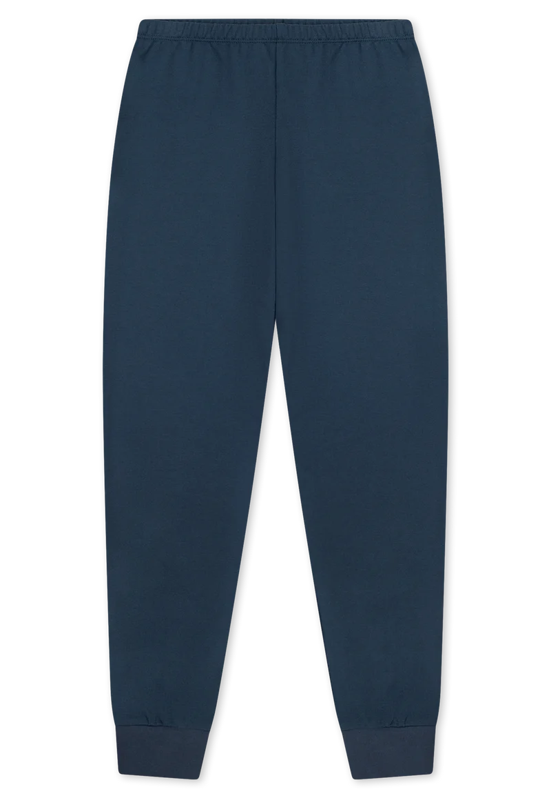 Schlafanzug mit Bündchen Dunkelblau - Nightwear