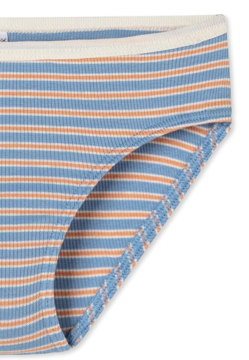 Slip Doppelripp Bunt gestreift - Double Rib