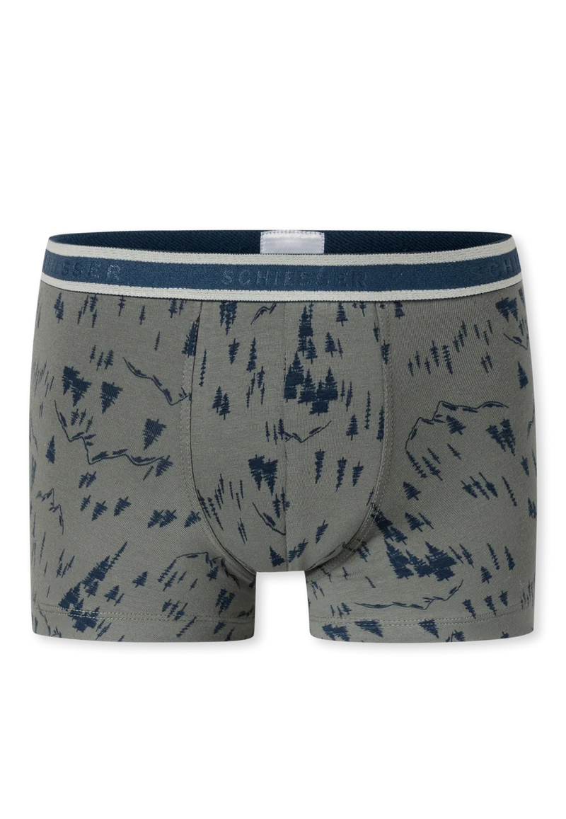 Shorts 3er-Pack Blau/Grün gemustert - 95/5
