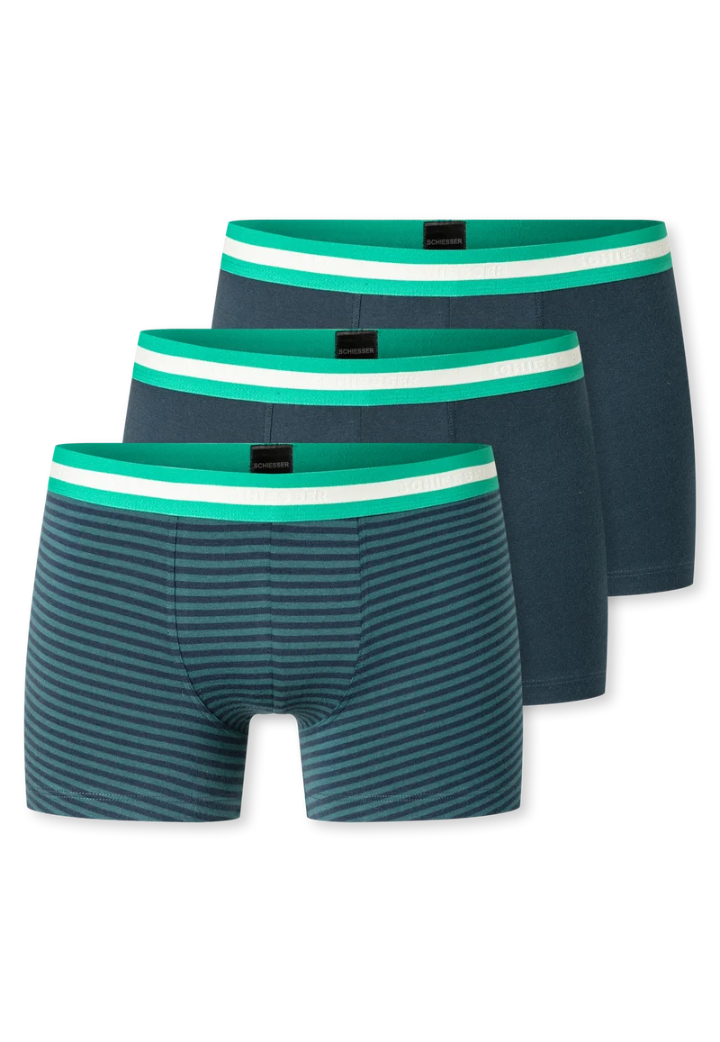 Shorts 3er-Pack Blau gestreift - 95/5