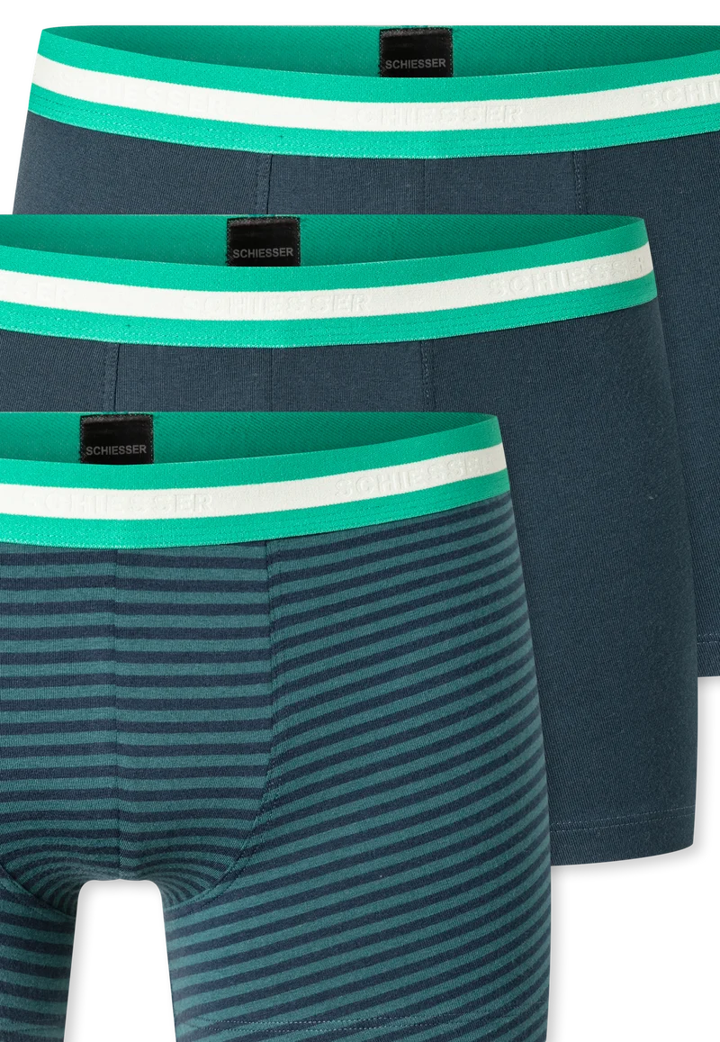 Shorts 3er-Pack Blau gestreift - 95/5