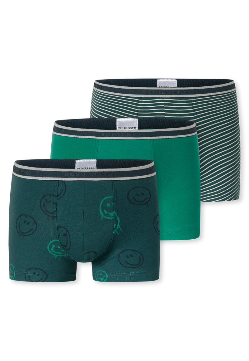 Shorts 3er-Pack Grün gemustert- 95/5