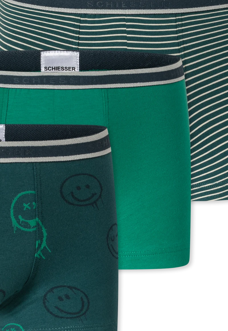 Shorts 3er-Pack Grün gemustert- 95/5