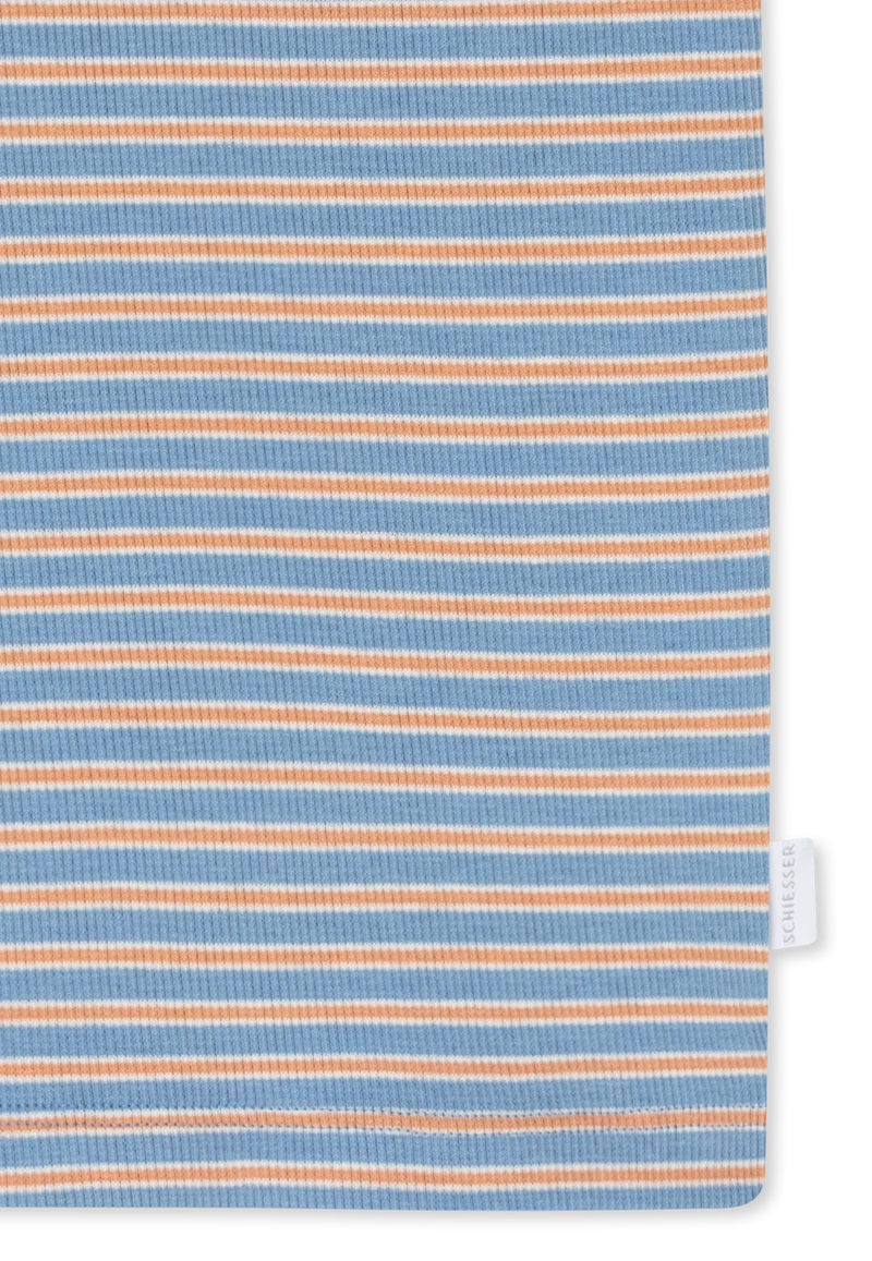 Unterhemd Doppelripp 2er-Pack Bunt gestreift - Double Rib