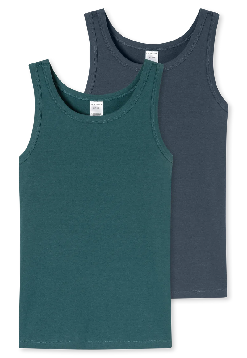 Unterhemd 2er-Pack Petrol/Blau - 95/5