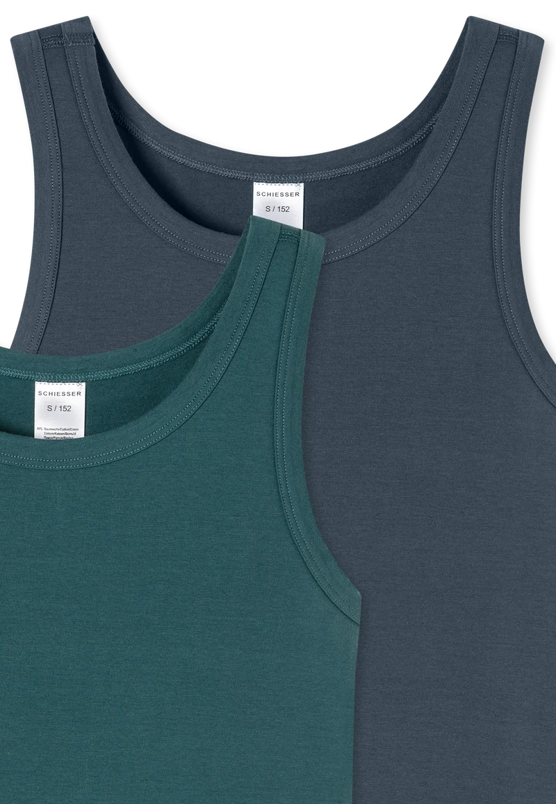 Unterhemd 2er-Pack Petrol/Blau - 95/5