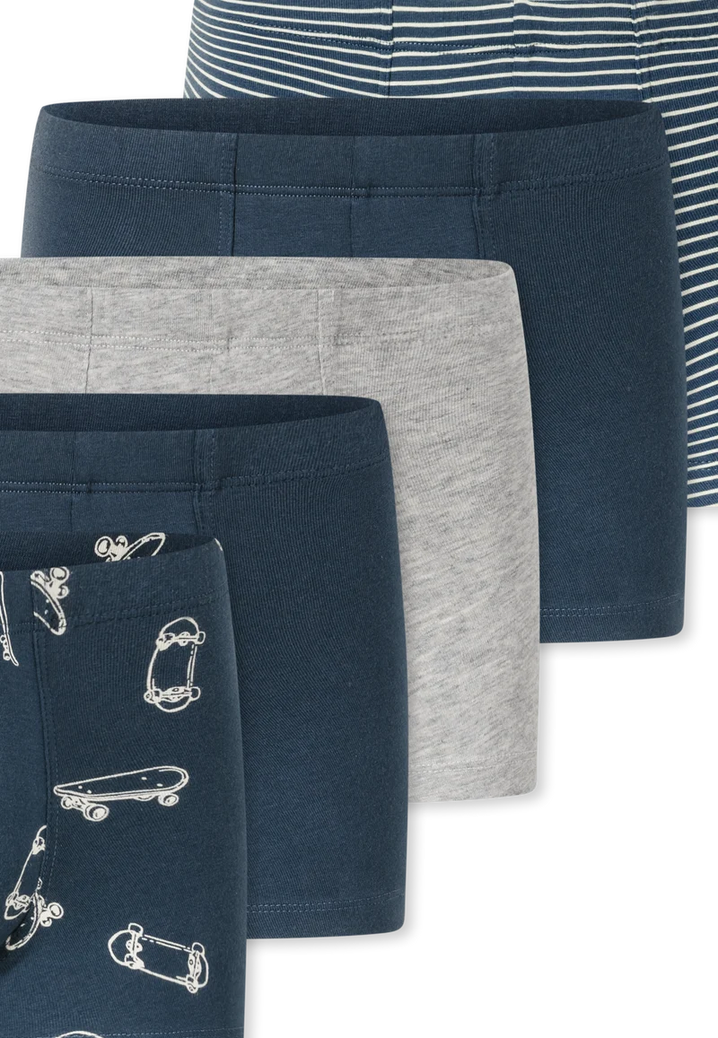Shorts 5er-Pack Blau/Grau gemustert - 95/5