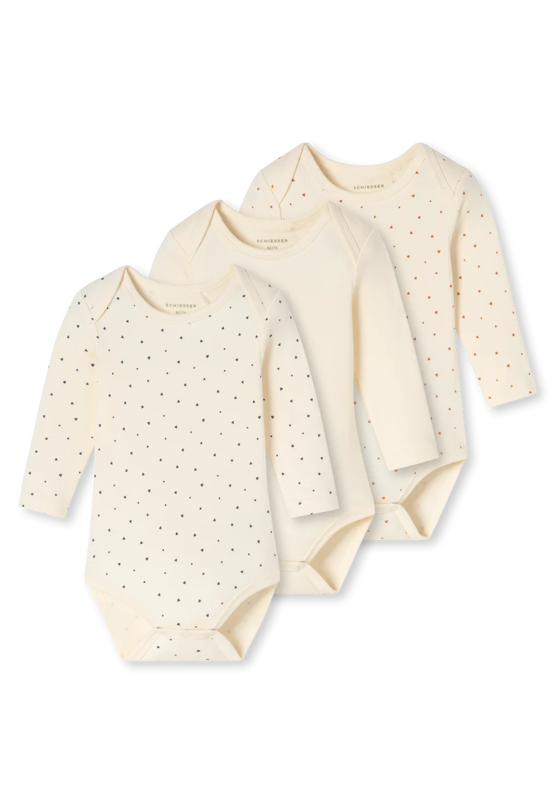 Body Feinripp 3er-Pack Bunt gemustert - Baby
