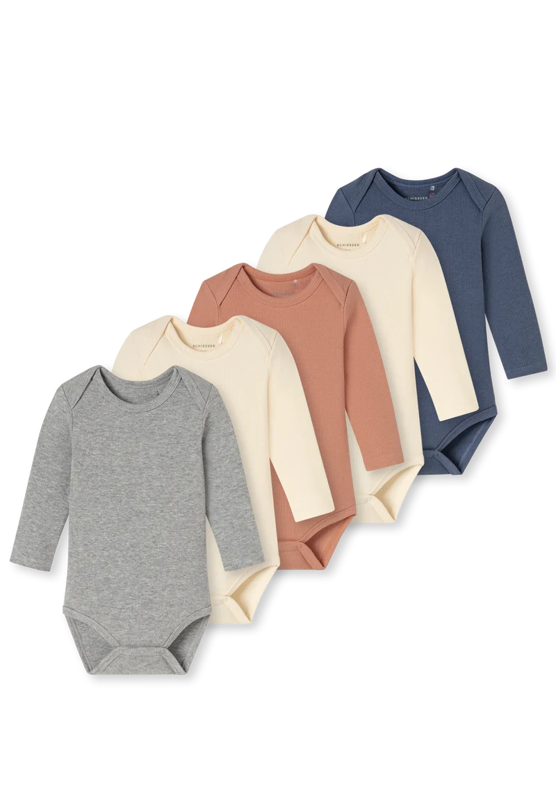 Body Doppelripp 5er-Pack Bunt - Baby