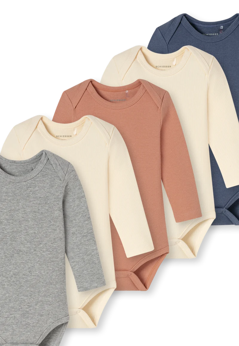 Body Doppelripp 5er-Pack Bunt - Baby