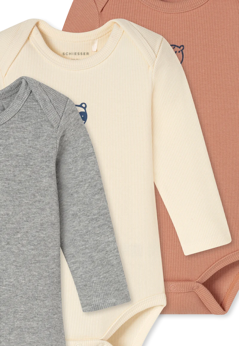 Body Doppelripp 3er-Pack Bunt - Baby