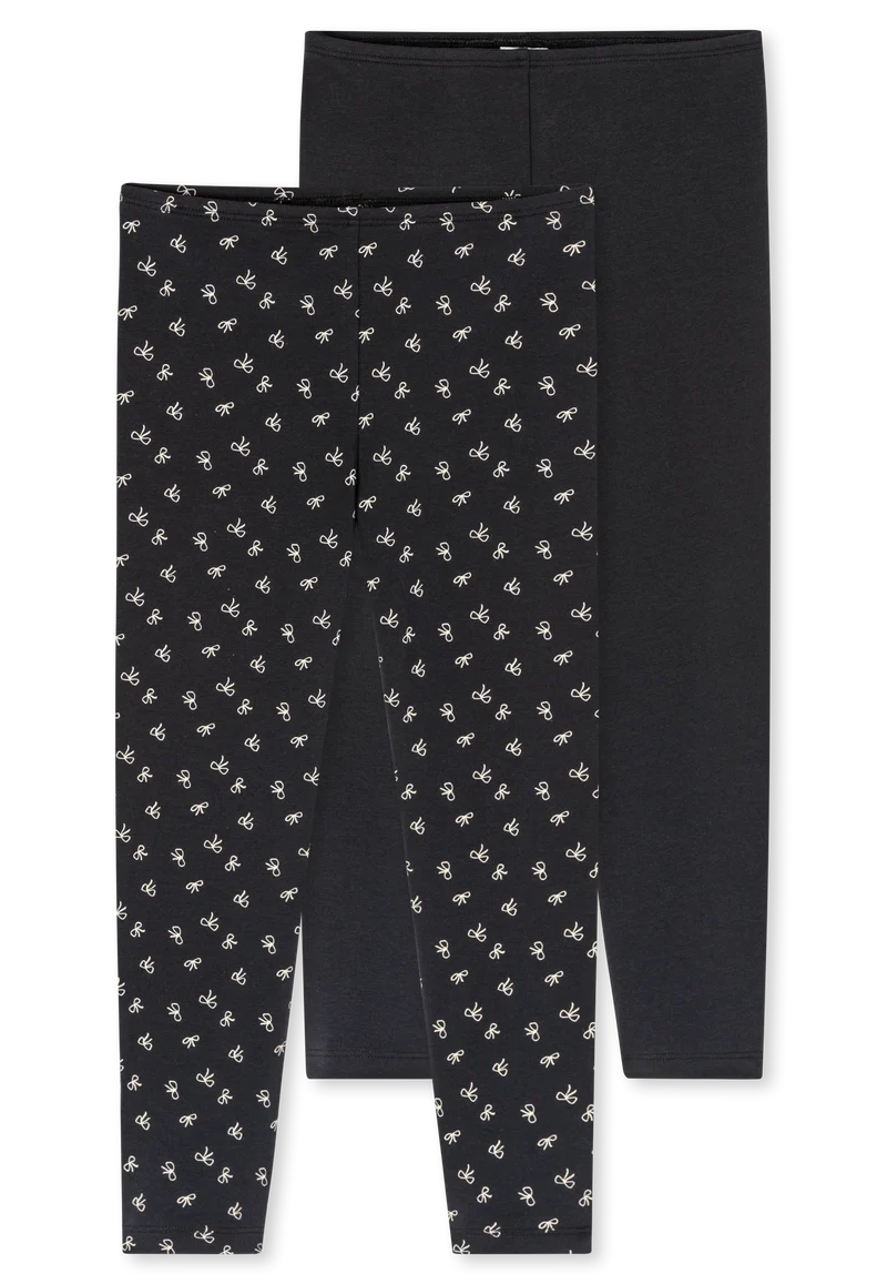 Leggings 2er-Pack Schwarz/Weiss gemustert - 95/5