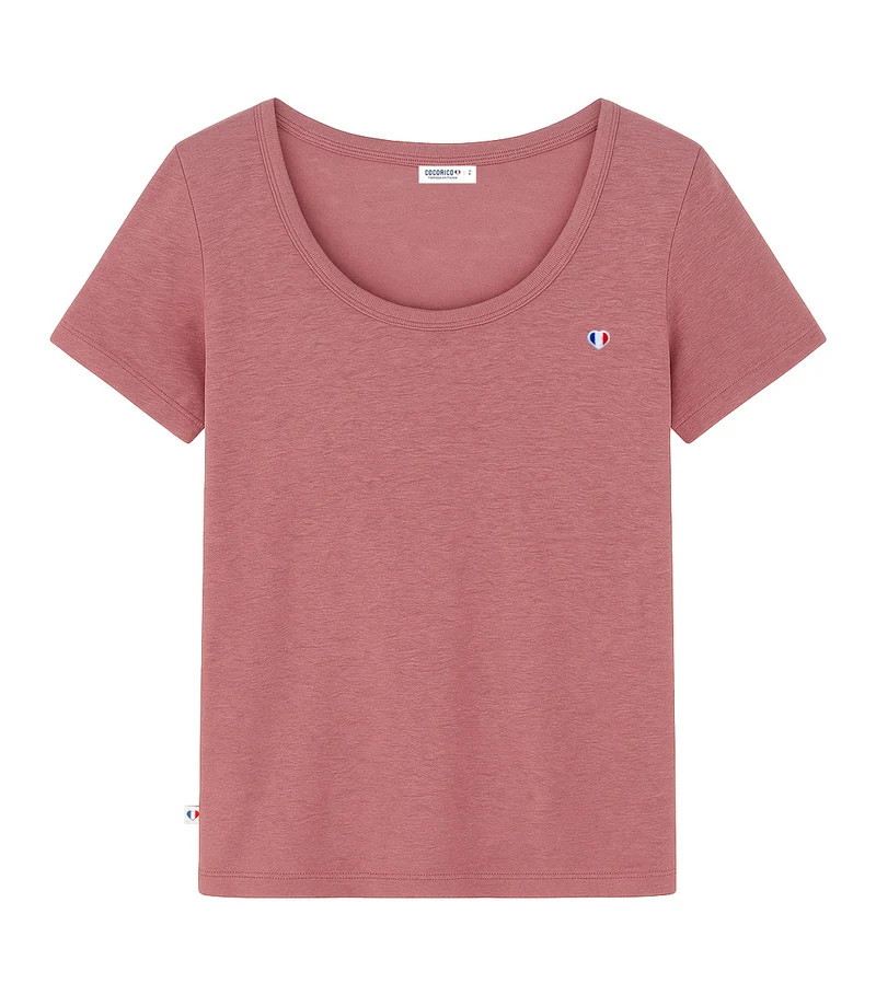 T-shirt Femme en Lin Rose - Iconique
