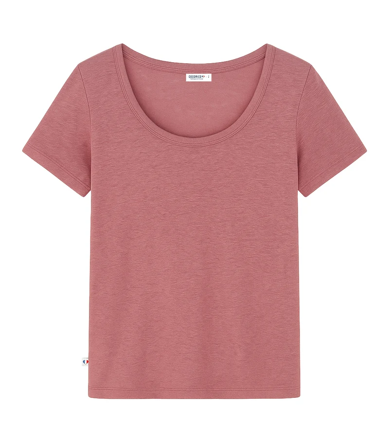 T-shirt Femme en Lin Rose - Intemporel