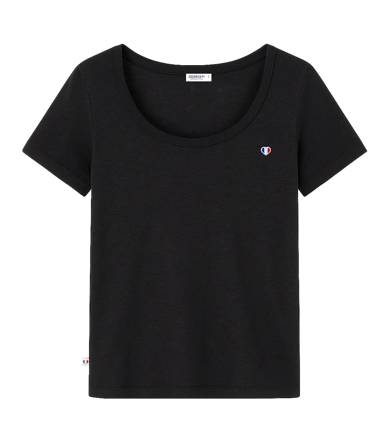 T-shirt Femme en Lin Noir - Iconique