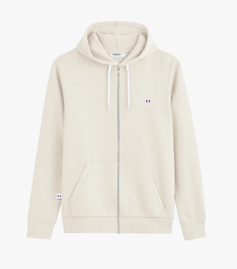 Sweat zippé Homme Sable - Iconique