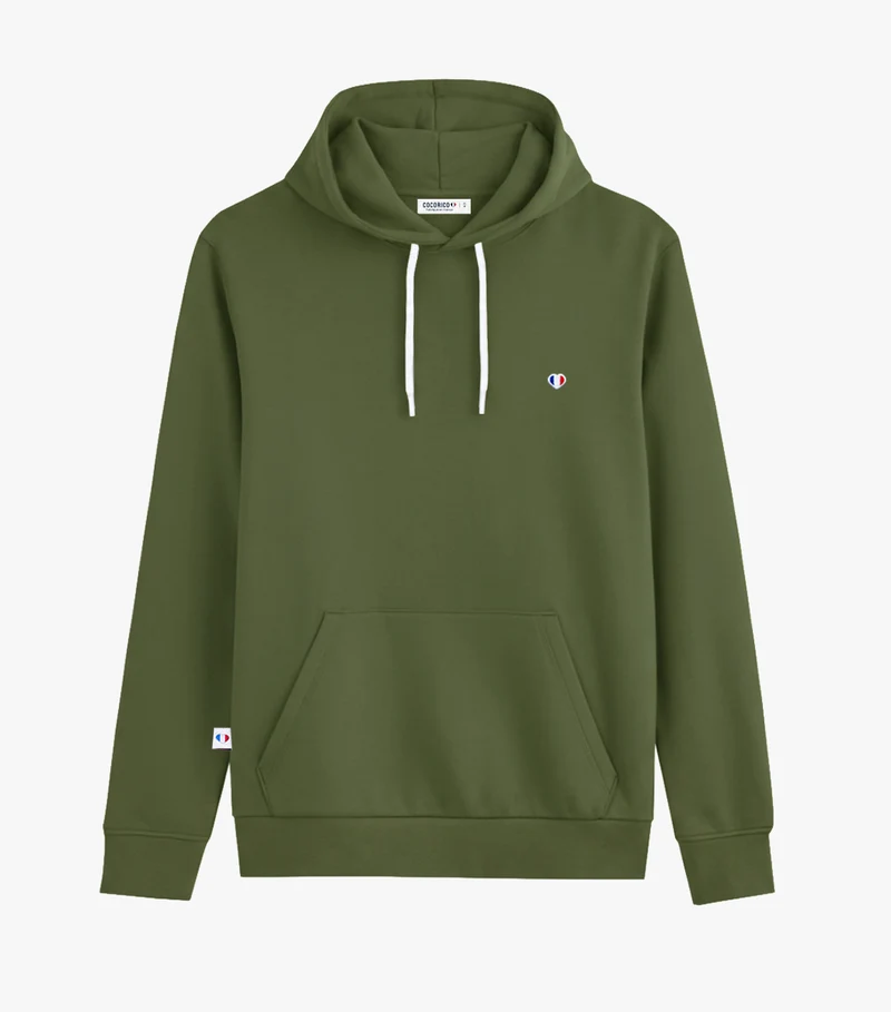 Sweat à capuche Homme Kaki - Iconique