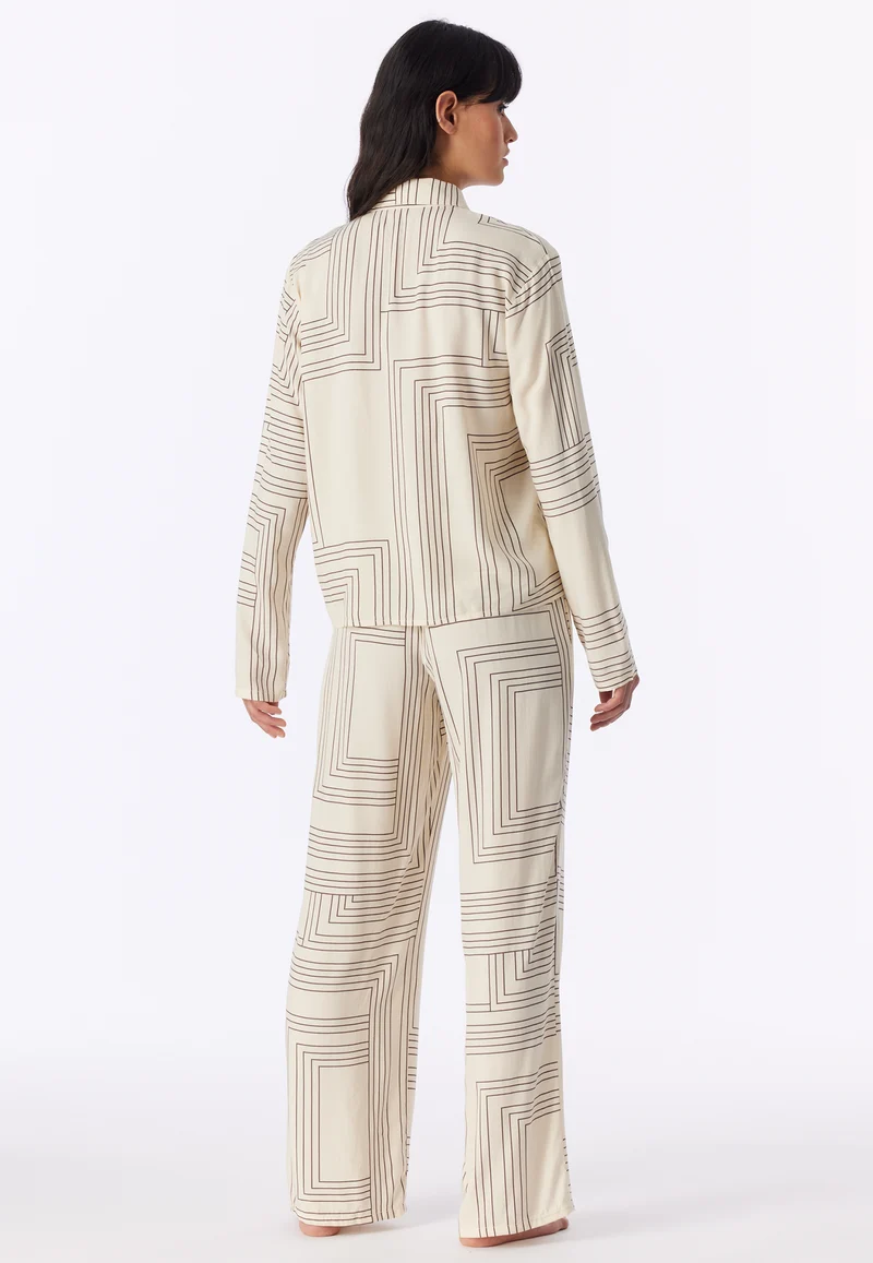 Pyjama Off-White gemustert - Selected Premium