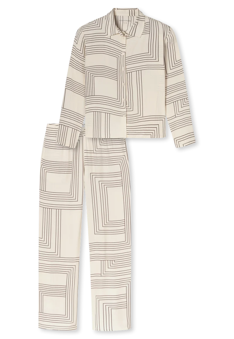 Pyjama Off-White gemustert - Selected Premium