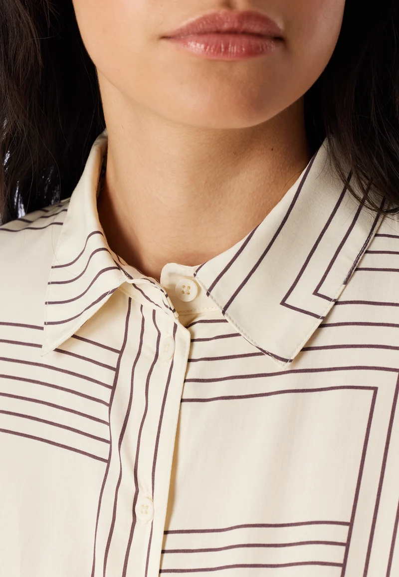 Pyjama Off-White gemustert - Selected Premium