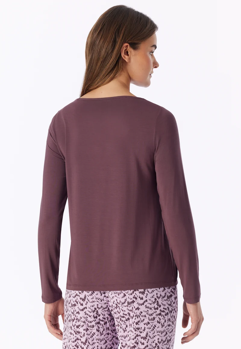 Shirt U-Boot-Ausschnitt Braun - Mix+Relax