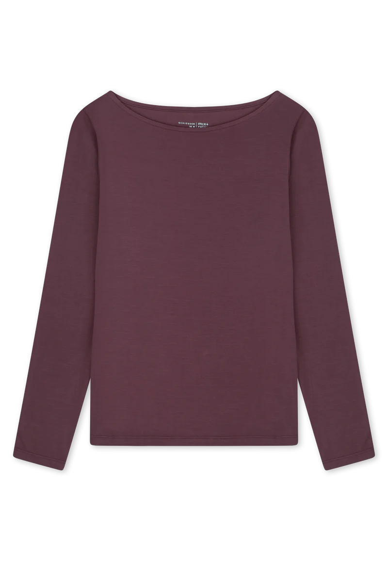 Shirt U-Boot-Ausschnitt Braun - Mix+Relax