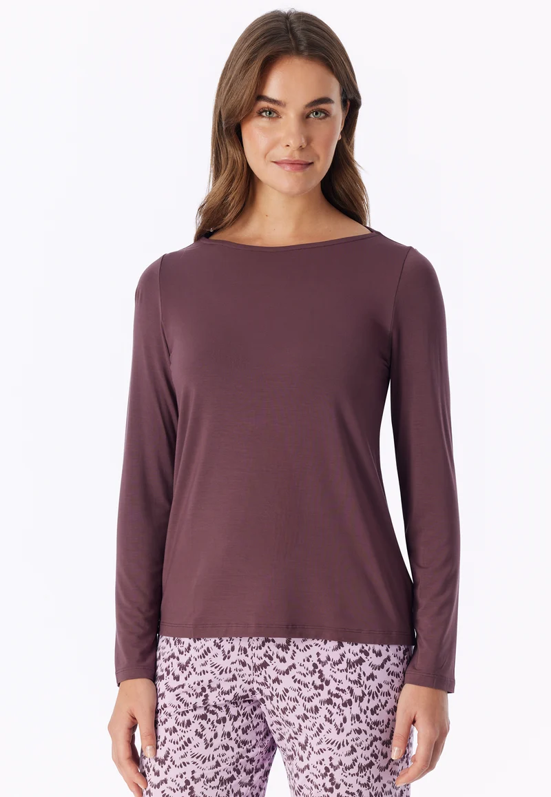 Shirt U-Boot-Ausschnitt Braun - Mix+Relax