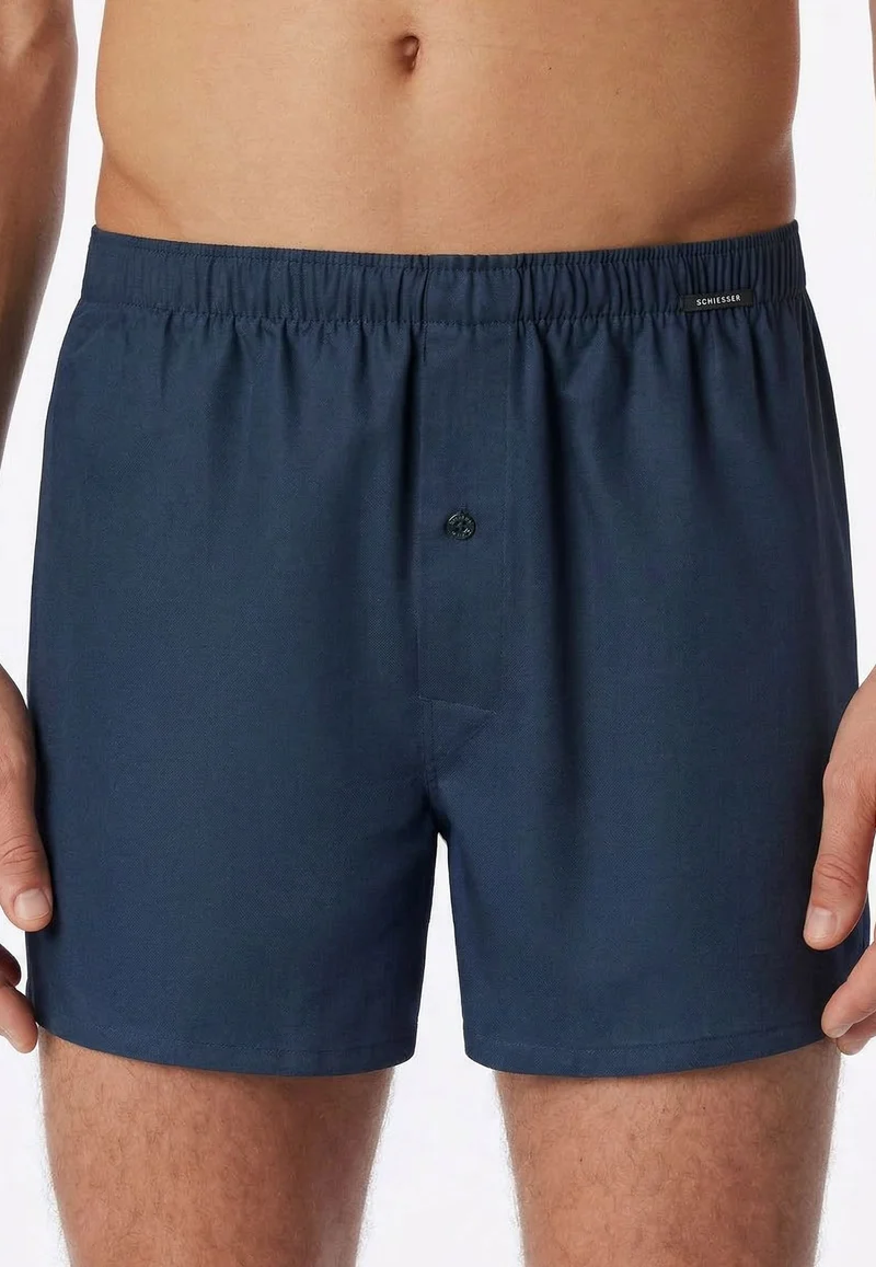 Boxershorts mit Knopfleiste 2er-Pack Blau/Grün kariert - Boxershorts Multipacks