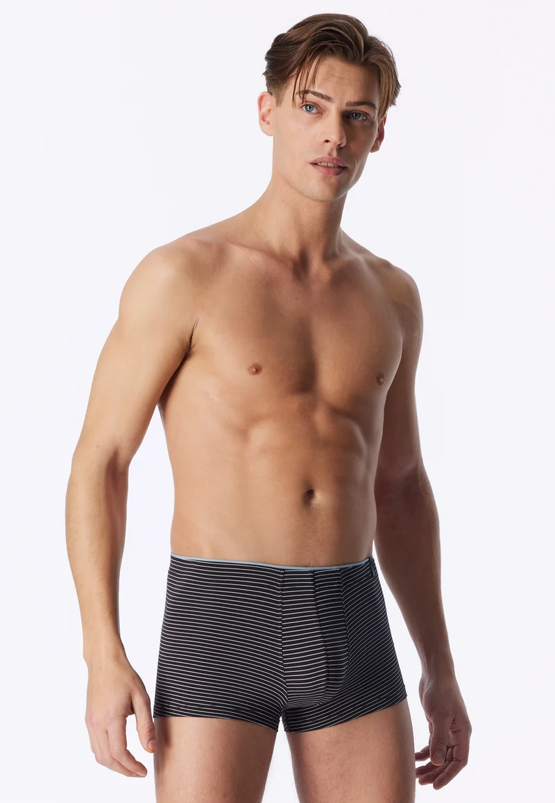 Enge Boxershorts Schwarz gestreift - Long Life Soft